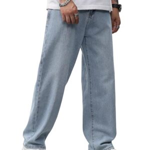 URBAN POCKETS Jeans for Men | Denim Jeans | Relaxed Fit | Baggy Style | Wide Leg | Streetwear | Casual Wear | Everyday Comfort (U-20-21)