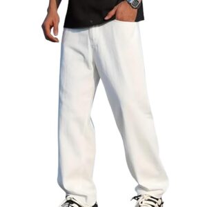 Ben Martin Men Jeans || Baggy Fit Jean's for Man || Loose Fit High Rise Denim || Stretchable Casual Wear Jean,s || Dance Rap Rapping Style Pant for Men || Denim Cotton Jeans (1)