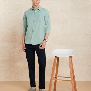 VENOM Men's Solid Slim Fit Cotton Casual Shirt | Plain | Full Sleeve | Summer (Available in Plus Sizes)