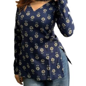 ANNI Designer Cotton Short Kurti for Women | Stylish Kurti | Short Kurti Top | Casual Kurta for Women | Comfortable Cotton Kurtis for Womens